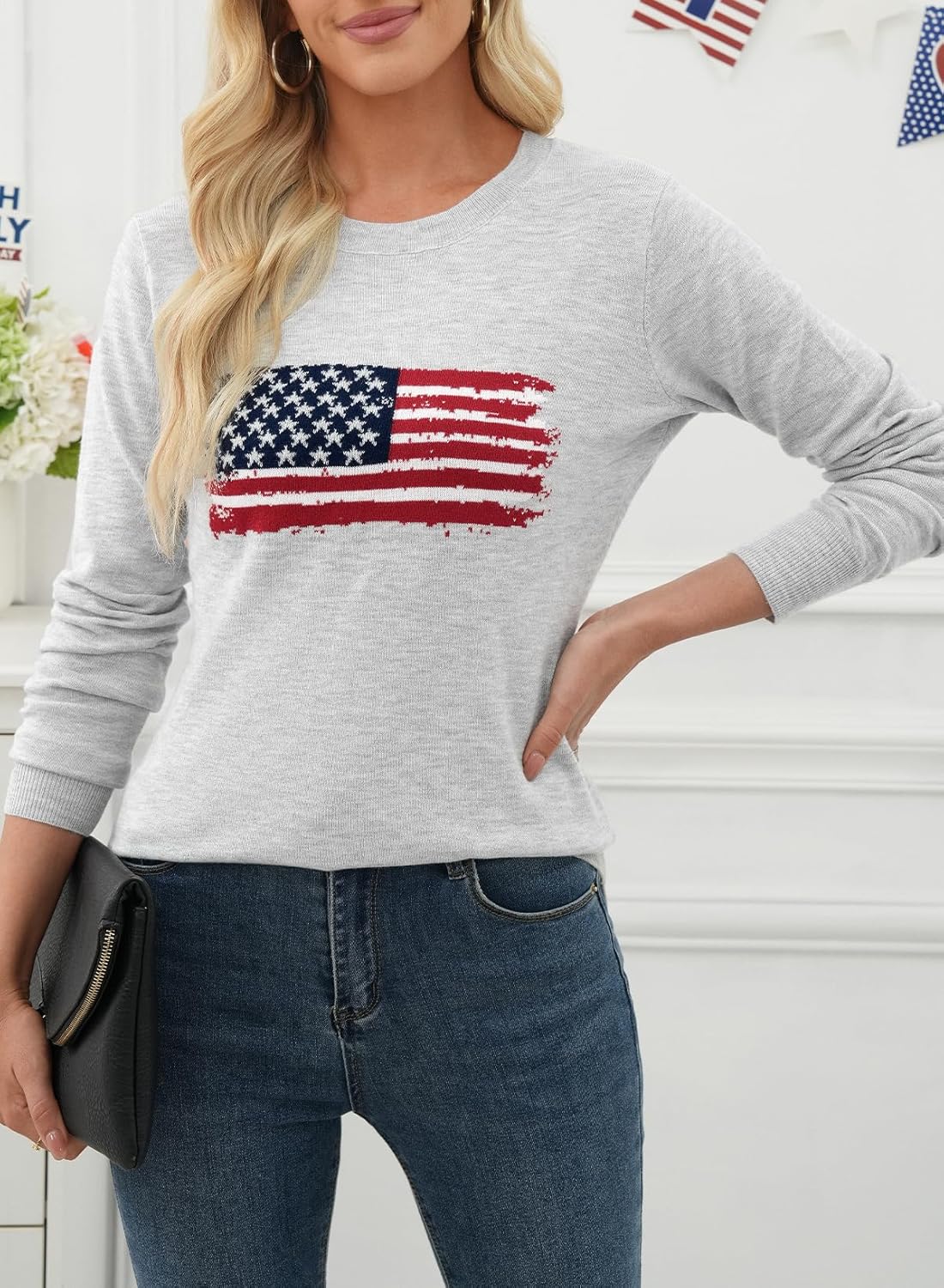 EVALESS Spring Sweaters for Women 2026 Trendy Wool Blend Sweaters Long Sleeve Crewneck Spring Outfits Pullover Sweater Tops