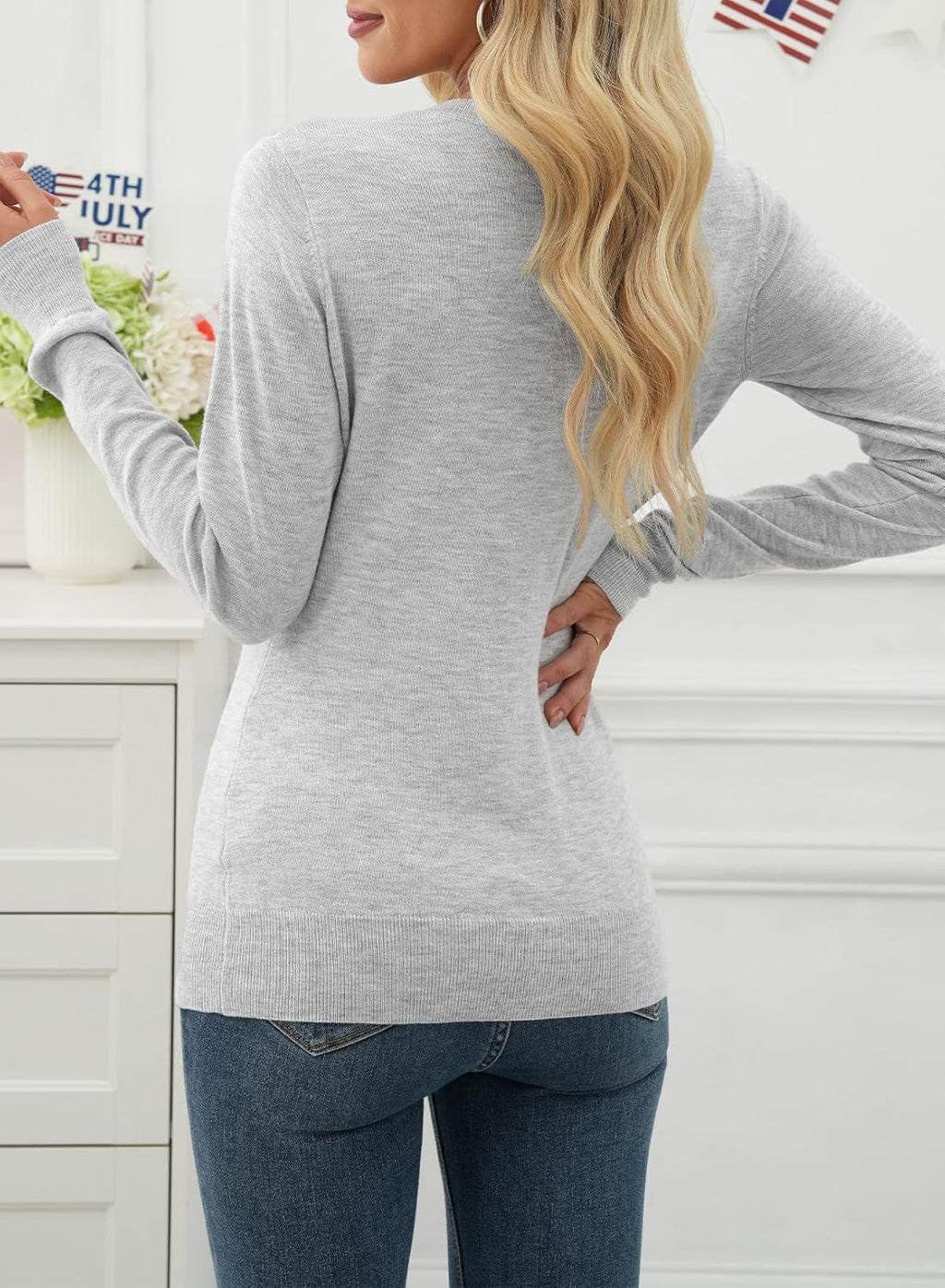 EVALESS Spring Sweaters for Women 2026 Trendy Wool Blend Sweaters Long Sleeve Crewneck Spring Outfits Pullover Sweater Tops