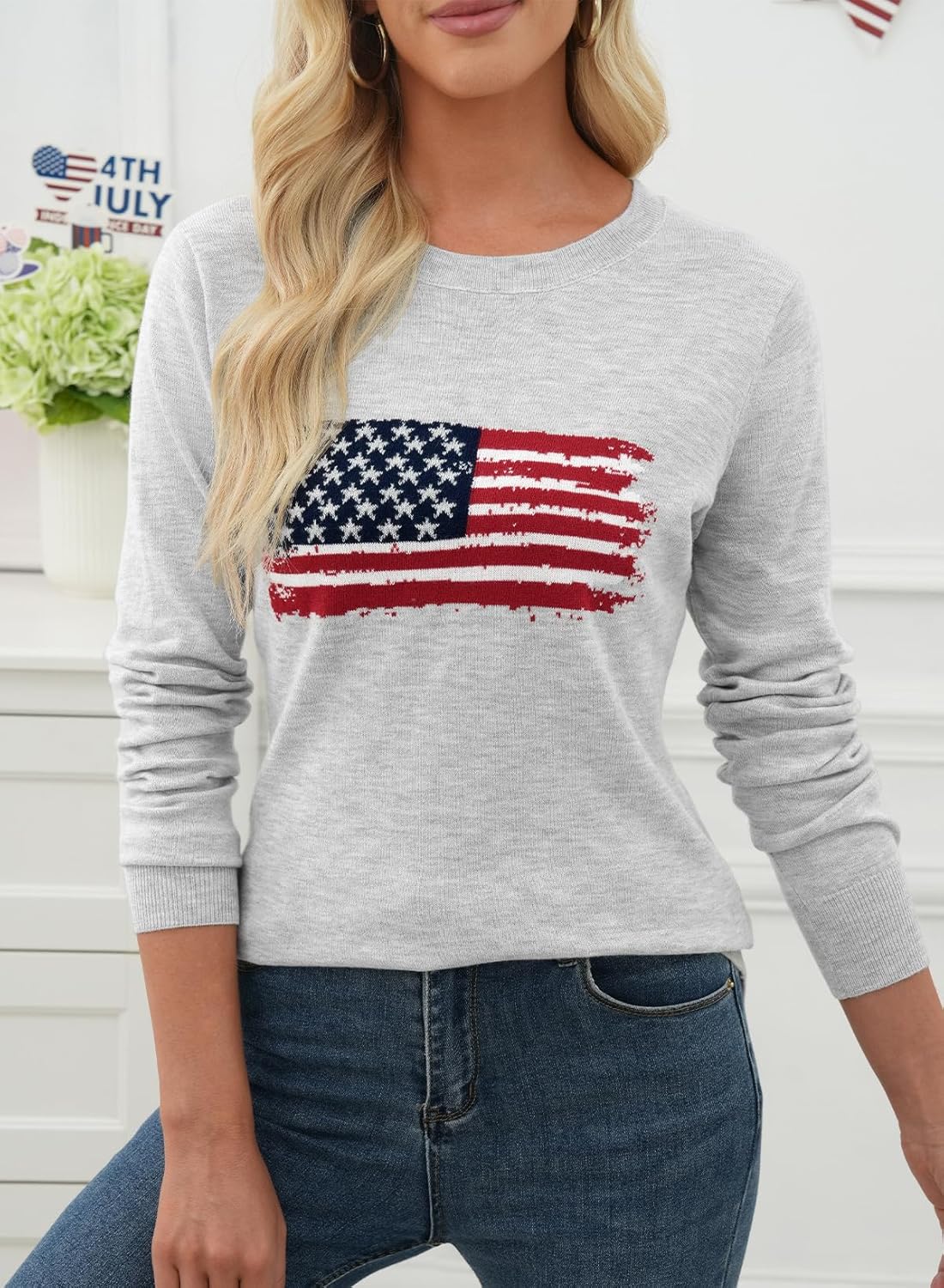 EVALESS Spring Sweaters for Women 2026 Trendy Wool Blend Sweaters Long Sleeve Crewneck Spring Outfits Pullover Sweater Tops